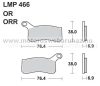   Fékbetét AP RACING (LMP466OR) Szinteres fékbetét-Cross, enduro