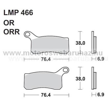 Fékbetét AP RACING (LMP466ORR) Szinteres fékbetét -Cross, enduro (verseny)
