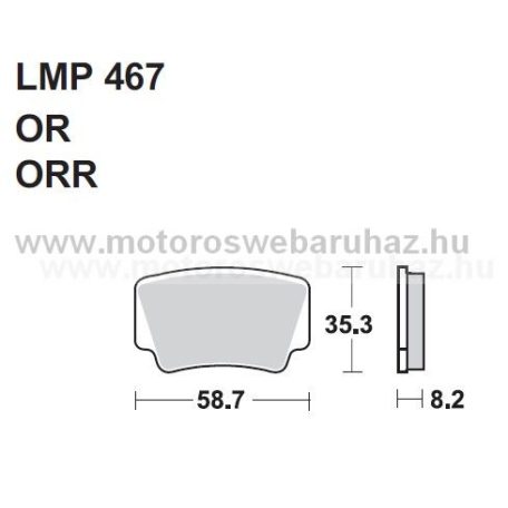 Fékbetét AP RACING (LMP467ORR) Szinteres fékbetét -Cross, enduro (verseny)