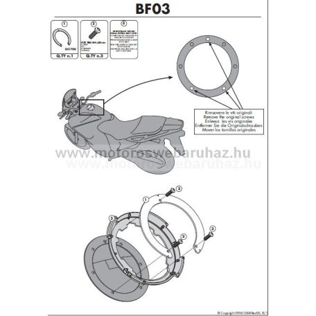 GIVI Tanktáska Adapter TANKLOCK Rendszerű rögzítéskez BF03 (HONDA)