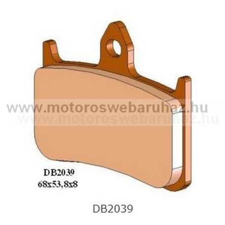 Fékbetét DELTA BRAKING (DB2039 RDN2) Szinteres fékbetét Utcai motorokhoz