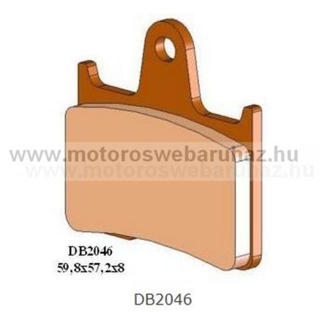 Fékbetét DELTA BRAKING (DB2046 RDN2) Szinteres fékbetét Utcai motorokhoz