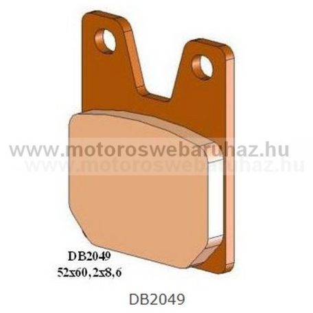 Fékbetét DELTA BRAKING (DB2049 RDN2) Szinteres fékbetét Utcai motorokhoz