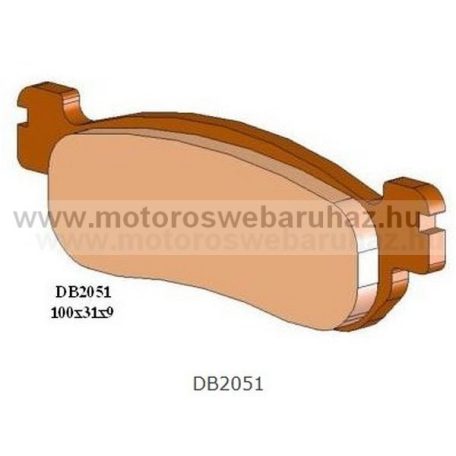 Fékbetét DELTA BRAKING (DB2051 RDN2) Szinteres fékbetét Utcai motorokhoz