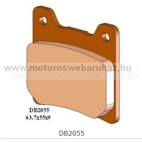 Fékbetét DELTA BRAKING (DB2055 RDN2) Szinteres fékbetét Utcai motorokhoz