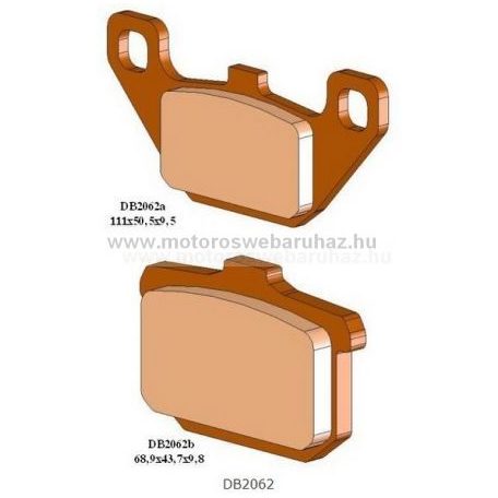 Fékbetét DELTA BRAKING (DB2062 RDN2) Szinteres fékbetét Utcai motorokhoz