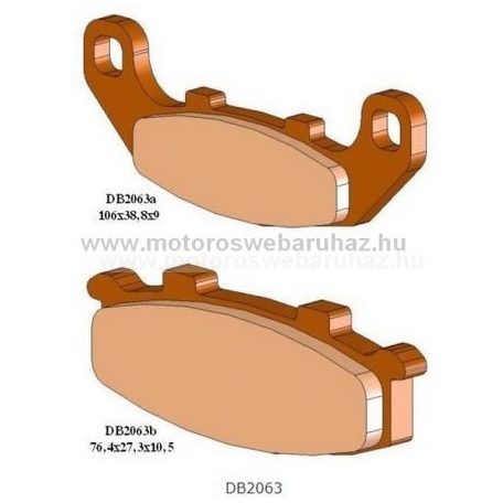 Fékbetét DELTA BRAKING (DB2063 RDN2) Szinteres fékbetét Utcai motorokhoz