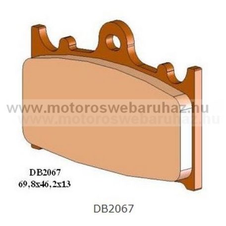 Fékbetét DELTA BRAKING (DB2067 RDN2) Szinteres fékbetét Utcai motorokhoz