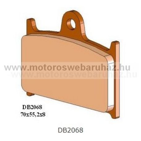 Fékbetét DELTA BRAKING (DB2068 RDN2) Szinteres fékbetét Utcai motorokhoz