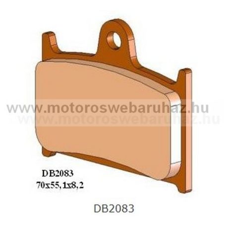 Fékbetét DELTA BRAKING (DB2083 RDN2) Szinteres fékbetét Utcai motorokhoz