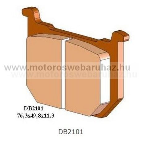 Fékbetét DELTA BRAKING (DB2101 RDN2) Szinteres fékbetét Utcai motorokhoz