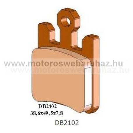 Fékbetét DELTA BRAKING (DB2102 RDN2) Szinteres fékbetét Utcai motorokhoz 4db Fékbetét / szett