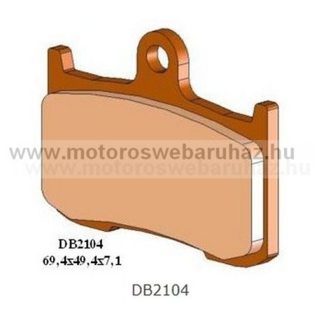 Fékbetét DELTA BRAKING (DB2104 RDN2) Szinteres fékbetét Utcai motorokhoz