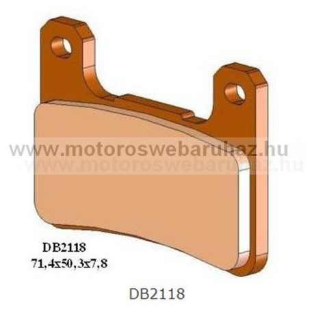 Fékbetét DELTA BRAKING (DB2118 RDN2) Szinteres fékbetét Utcai motorokhoz