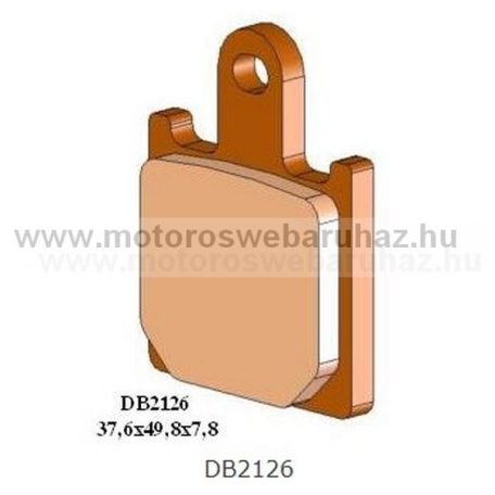 Fékbetét DELTA BRAKING (DB2126 RDN2) Szinteres fékbetét Utcai motorokhoz 4db Fékbetét / szett