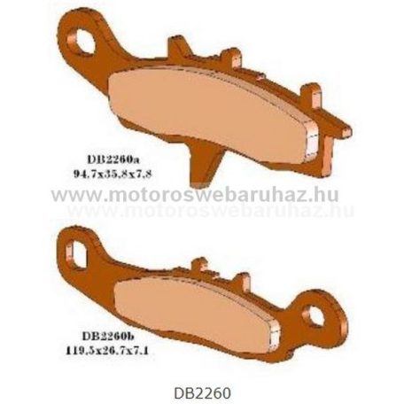 Fékbetét DELTA BRAKING (DB2260 MXN) Szinteres fékbetét -Cross, enduro