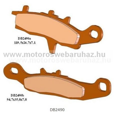 Fékbetét DELTA BRAKING (DB2490 QDN) Szinteres fékbetét Quadokhoz