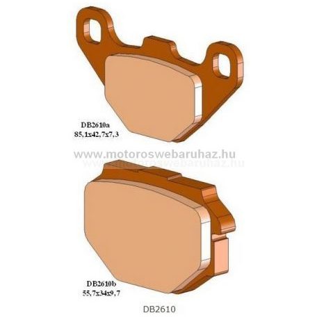 Fékbetét DELTA BRAKING (DB2610 RDN2) Szinteres fékbetét Utcai motorokhoz