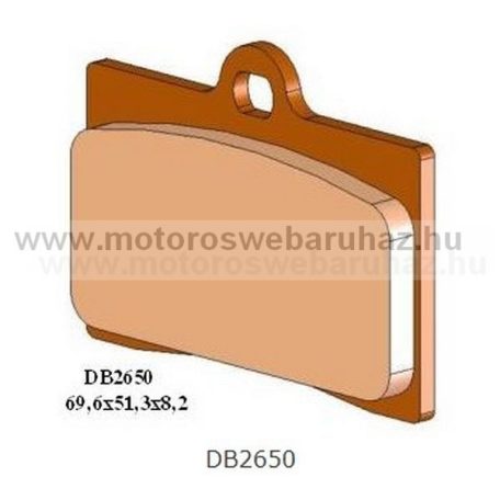 Fékbetét DELTA BRAKING (DB2650 RDN2) Szinteres fékbetét Utcai motorokhoz