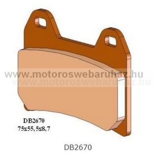   Fékbetét DELTA BRAKING (DB2670 RDN2) Szinteres fékbetét Utcai motorokhoz