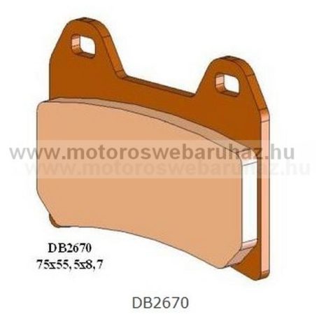 Fékbetét DELTA BRAKING (DB2670 RDN2) Szinteres fékbetét Utcai motorokhoz