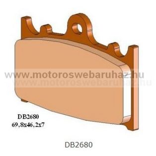   Fékbetét DELTA BRAKING (DB2680 RDN2) Szinteres fékbetét Utcai motorokhoz