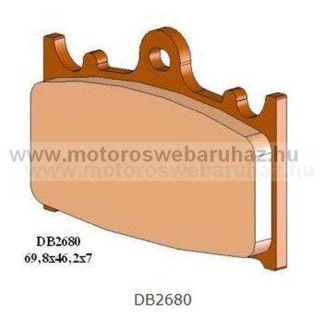 Fékbetét DELTA BRAKING (DB2680 RDN2) Szinteres fékbetét Utcai motorokhoz