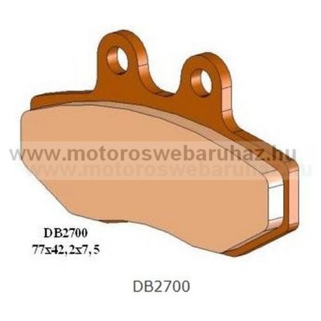 Fékbetét DELTA BRAKING (DB2700 MXN) Szinteres fékbetét -Cross, enduro