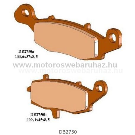 Fékbetét DELTA BRAKING (DB2750 RDN2) Szinteres fékbetét Utcai motorokhoz