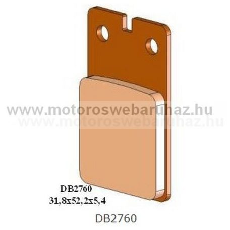 Fékbetét DELTA BRAKING (DB2760 SRN2) Szinteres fékbetét Robogókhoz