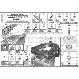 GIVI E225 Spec. hátsó platni Monokey dobozokhoz