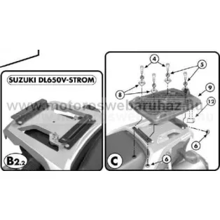GIVI E528 Spec. hátsó platni Monokey dobozhoz