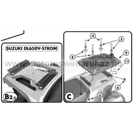 GIVI E528 Spec. hátsó platni Monokey dobozhoz