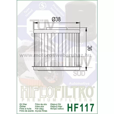 OLAJSZŰRŐ HIFLOFILTRO (HF-117)