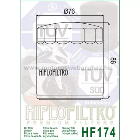 OLAJSZŰRŐ HIFLOFILTRO (HF-174C)