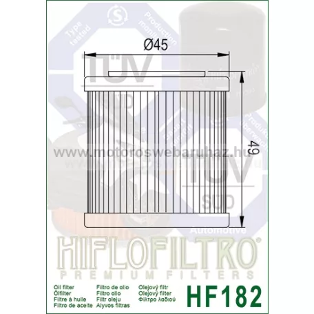 OLAJSZŰRŐ HIFLOFILTRO (HF-182)(VIC13948)