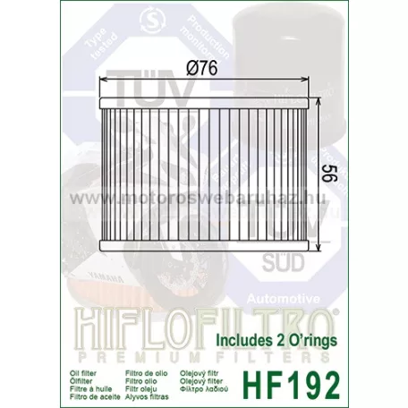 OLAJSZŰRŐ HIFLOFILTRO (HF-192)
