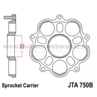 LÁNCKERÉK ADAPTER (JTA750B) 520/525-ös LÁNCOKHOZ FEKETE