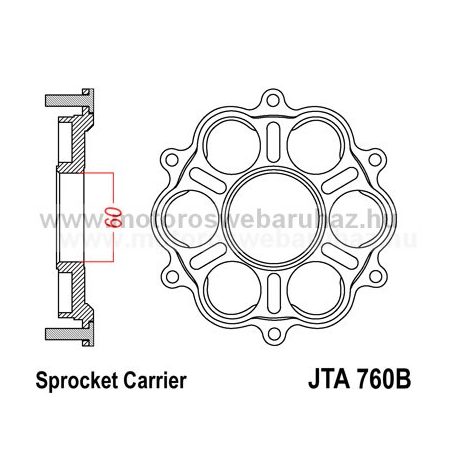 LÁNCKERÉK ADAPTER (JTA760B) DUCATI