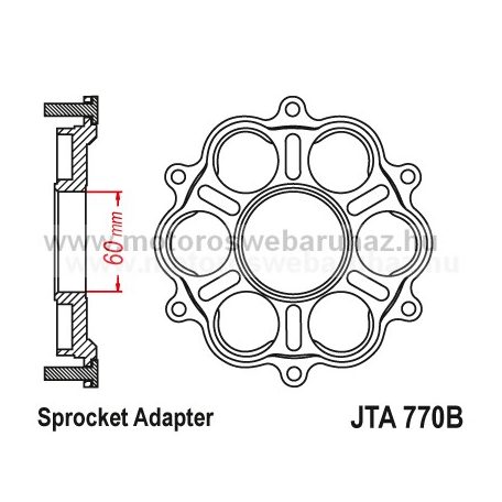 LÁNCKERÉK ADAPTER (JTA770B) DUCATI