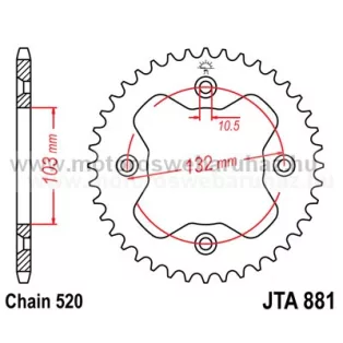 LÁNCKERÉK HÁTSÓ ALU JT (JTA881) FEKETE/NARANCS