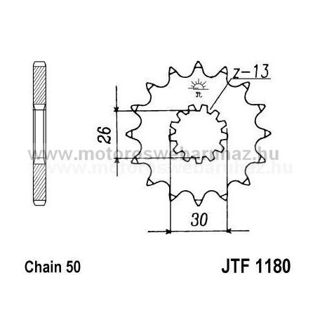 LÁNCKERÉK ELSŐ JT (JTF1180) 530-as LÁNCHOZ