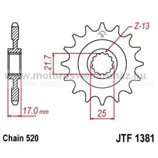 LÁNCKERÉK ELSŐ JT (JTF1381) 520-as LÁNCHOZ
