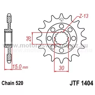 LÁNCKERÉK ELSŐ JT (JTF1404) 520-as LÁNCHOZ