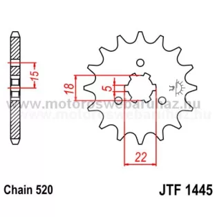 LÁNCKERÉK ELSŐ JT (JTF1445) 520-as LÁNCHOZ