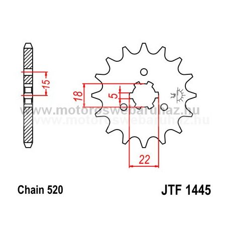 LÁNCKERÉK ELSŐ JT (JTF1445) 520-as LÁNCHOZ