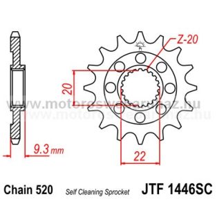 LÁNCKERÉK ELSŐ JT (JTF1446) 520-as LÁNCHOZ