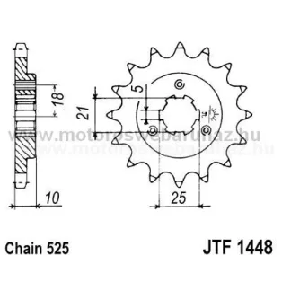 LÁNCKERÉK ELSŐ JT (JTF1448) 525-ös LÁNCHOZ