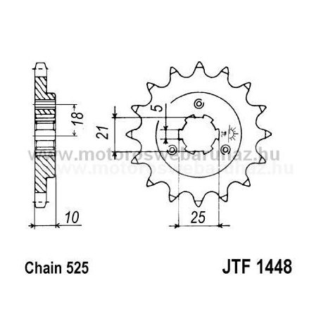 LÁNCKERÉK ELSŐ JT (JTF1448) 525-ös LÁNCHOZ