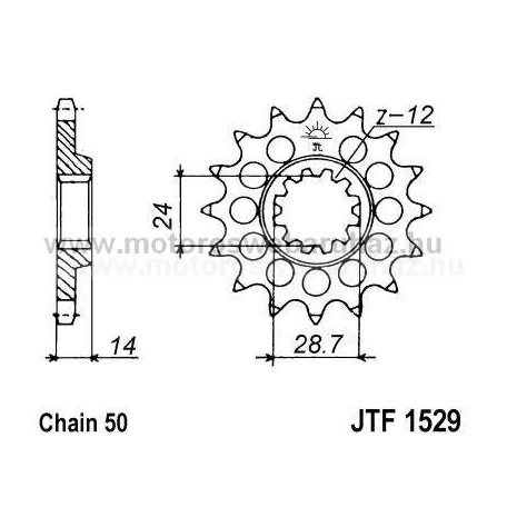 LÁNCKERÉK ELSŐ JT (JTF1529) 530-as LÁNCHOZ